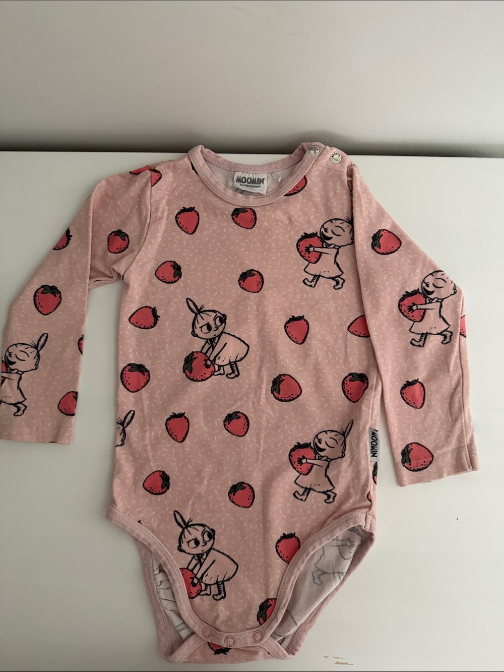 Moomin Characters Little My Strawberries One Piece Long Sleeve Cotton